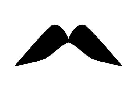 Men Mustache black silhouette. Vector illustrationのイラスト素材