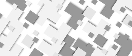 Geometric shape pattern with shadow. Modern White abstract vector Background.のイラスト素材