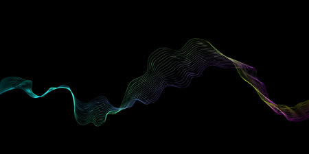 abstract wavy lines modern vector background