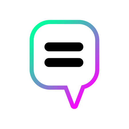 Modern speech bubble icon with gradient. Vector illustration isolated on white background.のイラスト素材