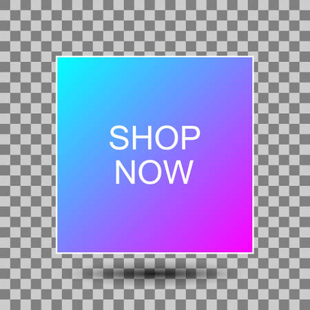 Shop now symbol. Modern trendy button or banner with text "Shop now". Special offer sign. Shop now promotion text. social media banner. Vector isolated on transparent background. EPS 10のイラスト素材