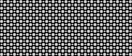 Black and white Japanese wave with fish pattern background. Modern abstract vector illustration...