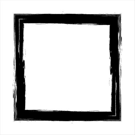 Grunge brush stroke. black frame. element for design. Vector illustration isolated on white background. EPS 10のイラスト素材