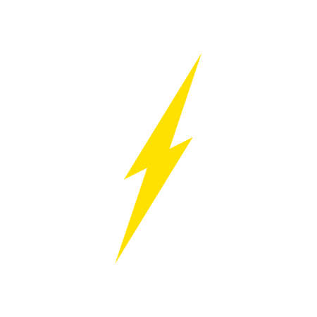 Lightning bolt, lightning flash icon. Modern vector illustration isolated on white background.のイラスト素材