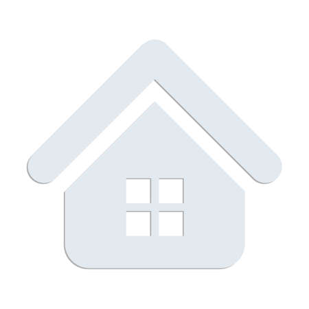 Trendy house light blue icon for app or website. Modern vector illustration isolated on white background.のイラスト素材