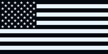 Black and white flag of United States of America. vector illustration background.のイラスト素材