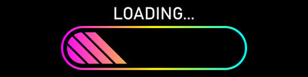 Modern colorful loading icon. Vector illustration isolated on black background.のイラスト素材