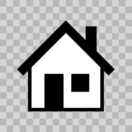 house icon. Vector illustration isolated on transparent background.のイラスト素材