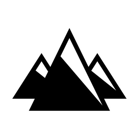 Mountain, rock and vertex icon. Sign isolated on white background.のイラスト素材