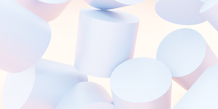 Abstract 3D Render. Modern background design with geometric shapes.の写真素材