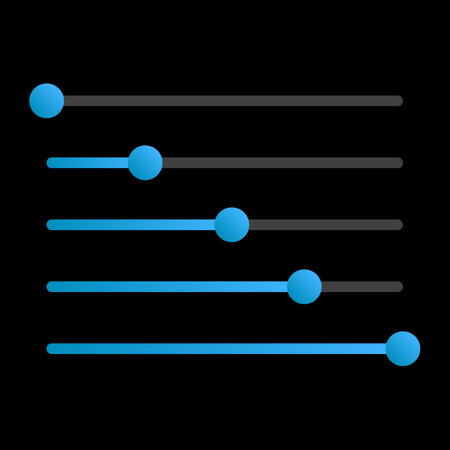 Switch or slider in modern minimal style for mobile app. Vector illustration isolated on black...