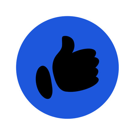 Thumbs up icon. hand like icon. positive rating. Liked. Modern icon for social media and app. Vector...