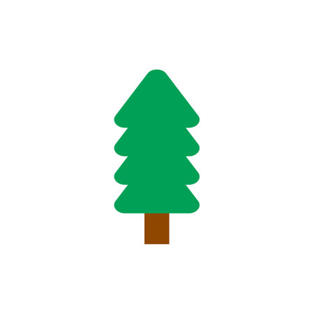 tree flat icon. christmas tree icon. Vector illustration isolated on white background.のイラスト素材