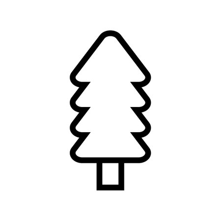 tree line icon. christmas tree icon. Vector illustration isolated on white background.のイラスト素材