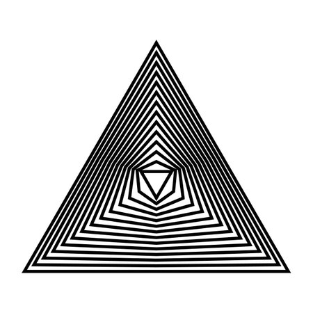 Line triangle shape. modern line icon. Vector isolated on white background.のイラスト素材