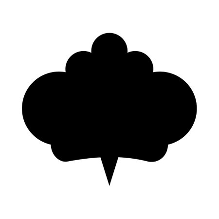 Empty comic speech bubble icon. Black speech bubble icon. Vintage design, pop art style. Vector illustration isolated on white background.のイラスト素材