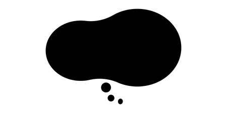 Empty comic speech bubble icon. Black speech bubble icon. Vintage design, pop art style. Vector illustration isolated on white background.のイラスト素材