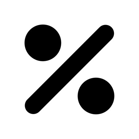 Modern percent icon for business and design. Vector isolated on white background.のイラスト素材
