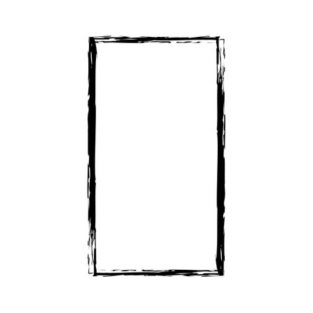 Black grunge frame for design. Vector isolated on white background.のイラスト素材