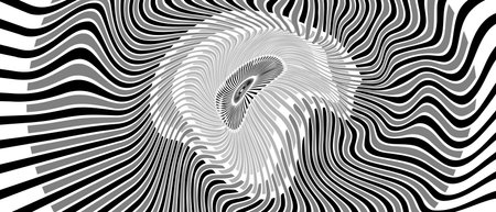Modern abstract black and white wave lines background. vectorのイラスト素材
