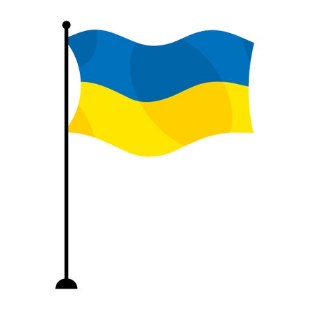 Small Ukraine flag vector illustration for design.のイラスト素材