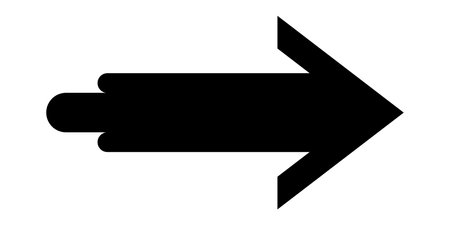 Black arrow icon. Arrow sign for web design and mobile apps. Modern speed arrow in flat style vector isolated on white background.のイラスト素材