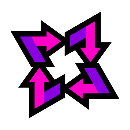 Recycle sign. Arrow icon. Modern arrows sign for web design and mobile apps. Vector isolated on white background.のイラスト素材