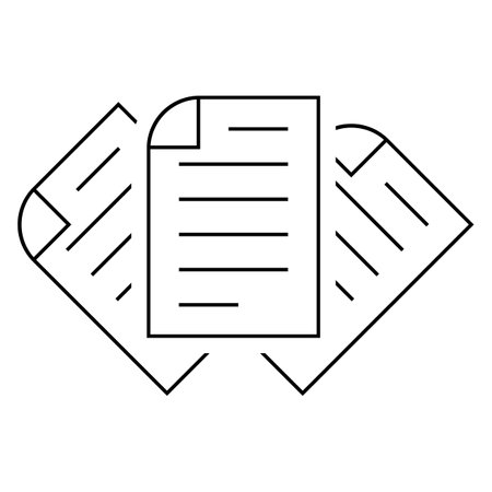 Document paper line icon. Sheet of paper for business. File symbol. Vector isolated on white background.のイラスト素材