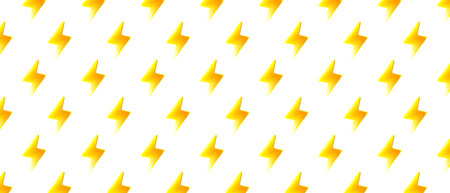 Background with cartoon lightning pattern. Yellow lightning bolt shape pattern illustration....