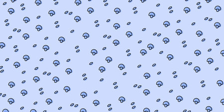 Pizza backdrop. Line pizza pattern on blue background. Vector illustration EPS 10のイラスト素材