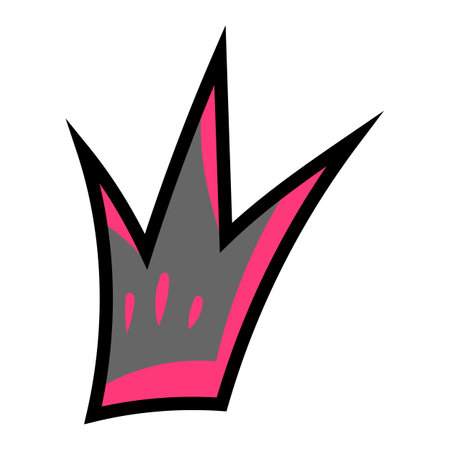 Crown fashion illustration. Cartoon crown icon vector illustration isolated on white background.のイラスト素材