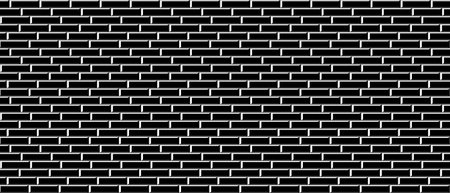 Black brick wall pattern for kitchen and bathroom. Modern backdrop. Dark gray cover vector background.のイラスト素材