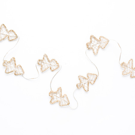 christmas decoration with tinsel. christmas wallpaper. flat lay, top viewの写真素材