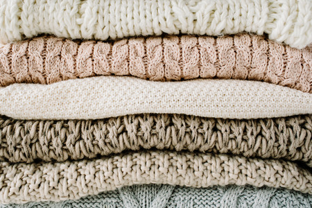 warm feminine pullover or sweater arrangementの写真素材
