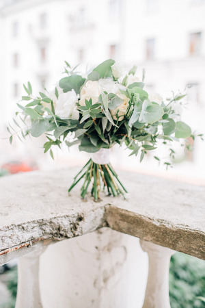 Beauty wedding bouquet rosesの写真素材