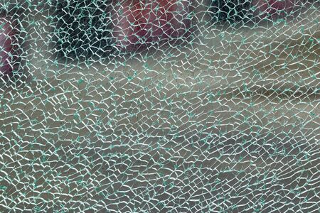 Broken glass close up background, cracked glassの写真素材