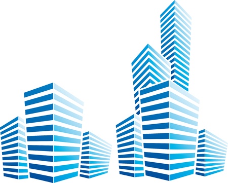 symbolic illustration with  cityscapeのイラスト素材