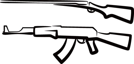 set of gunsのイラスト素材