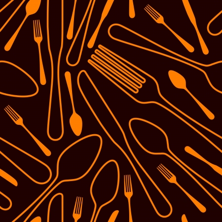 seamless silverware backgroundのイラスト素材