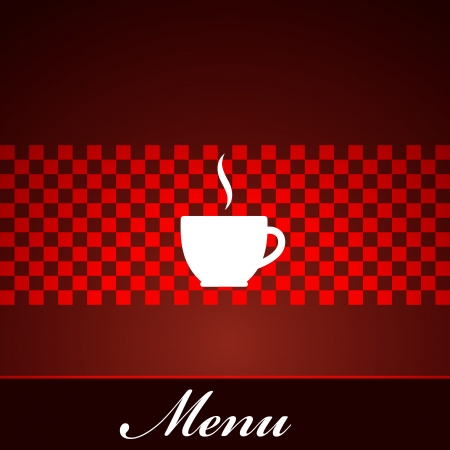 menu design with coffee or tea cupのイラスト素材