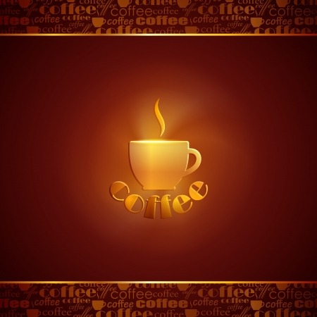 abstract background with coffee cupのイラスト素材
