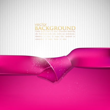 abstract background with pink ribbon のイラスト素材