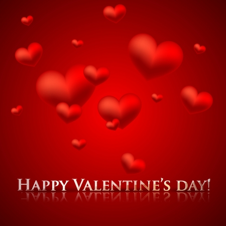 happy valentines day. holiday background with red heartsのイラスト素材