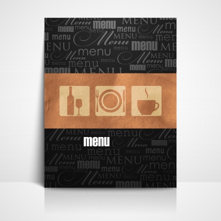 restaurant menu design のイラスト素材