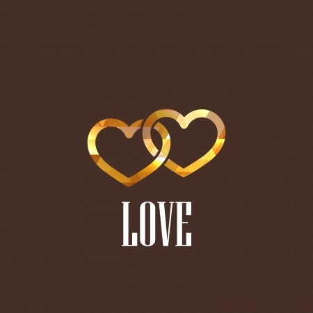 illustration with diamond heart shapesのイラスト素材