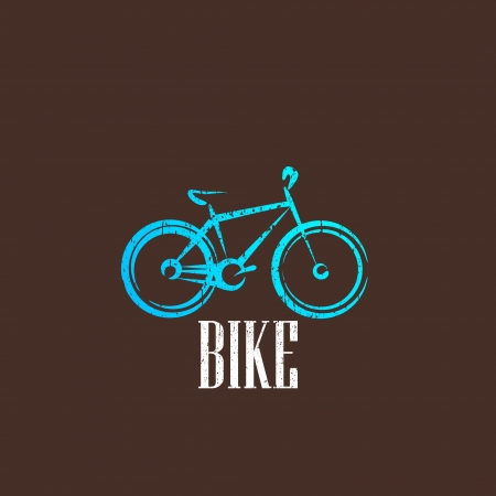 vintage illustration with a bike iconのイラスト素材