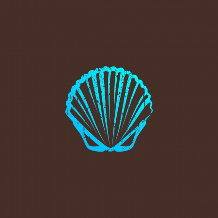 vintage illustration with a shellのイラスト素材