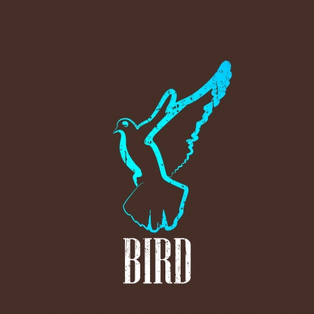 vintage illustration with a birdのイラスト素材