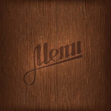 restaurant menu design on wood backgroundのイラスト素材