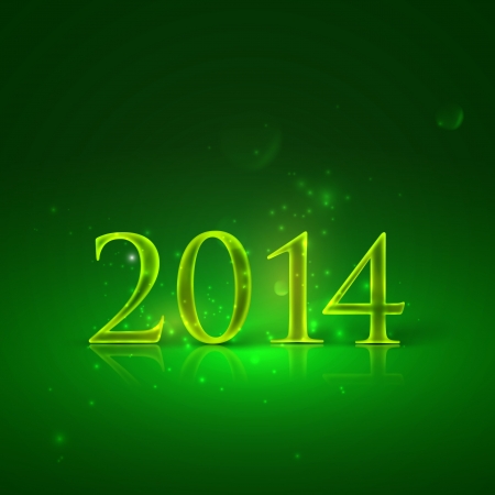 happy new year 2014  holiday with golden text のイラスト素材